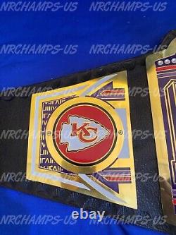 Ceinture de championnat du Super Bowl 58 LVIII des Kansas City Chiefs en laiton 2mm de football 2024