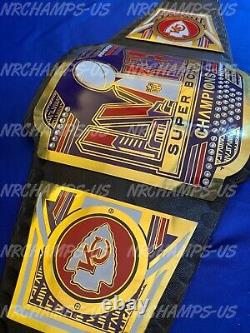 Ceinture de championnat du Super Bowl 58 LVIII des Kansas City Chiefs en laiton 2mm de football 2024
