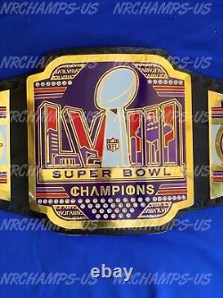 Ceinture de championnat du Super Bowl 58 LVIII des Kansas City Chiefs en laiton 2mm de football 2024