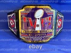 Ceinture de championnat du Super Bowl 58 LVIII des Kansas City Chiefs en laiton 2mm de football 2024