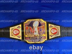 Ceinture de championnat du Super Bowl 58 LVIII des Kansas City Chiefs en laiton 2mm de football 2024