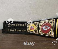 Ceinture de championnat du Super Bowl de la NFL des Kansas City Chiefs en football américain en laiton de 2 mm