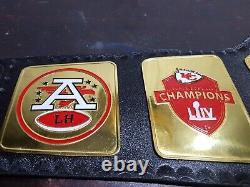 Ceinture de championnat du Super Bowl des Kansas City Chiefs KC en cuir taille adulte 2mm nouvelle