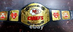 Ceinture de championnat du Super Bowl des Kansas City Chiefs KC en cuir taille adulte 2mm nouvelle