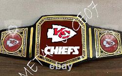 Ceinture de championnat du Super Bowl des Kansas City Chiefs de la NFL de football américain en laiton de 2mm