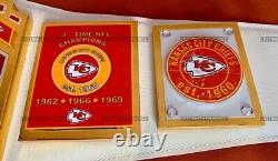 Ceinture de championnat du Super Bowl des Kansas City Chiefs de la NFL en laiton blanc de 4 mm