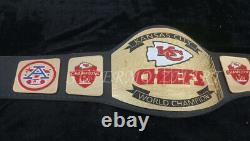 Ceinture de championnat du Super Bowl des Kansas City Chiefs de la NFL en laiton de 2 mm de l'American Football