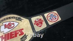 Ceinture de championnat du Super Bowl des Kansas City Chiefs de la NFL en laiton de 2 mm de l'American Football