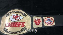 Ceinture de championnat du Super Bowl des Kansas City Chiefs de la NFL en laiton de 2 mm de l'American Football