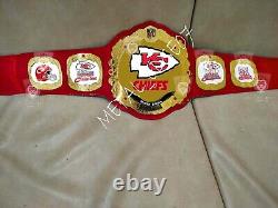 Ceinture de championnat du Super Bowl des Kansas City Chiefs de la NFL en laiton de 2mm de football américain