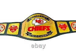 Ceinture de championnat du Super Bowl des Kansas City Chiefs en football américain en zinc de 4 mm