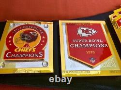 Ceinture de championnat du Super Bowl des Kansas City Chiefs en laiton de 4mm de la NFL de football américain.