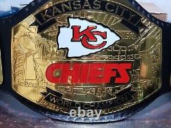 Ceinture de championnat en cuir du Super Bowl des Kansas City Chiefs en laiton de 2 mm