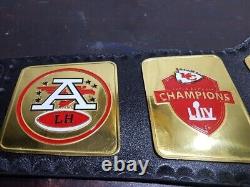 Ceinture de championnat en cuir du Super Bowl des Kansas City Chiefs en laiton de 2 mm
