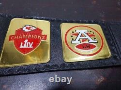 Ceinture de championnat en cuir du Super Bowl des Kansas City Chiefs en laiton de 2 mm