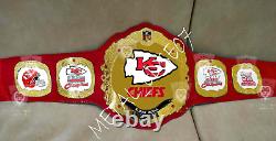 Ceinture de championnat en cuir pour adulte des Kansas City Chiefs Super Bowl de la NFL