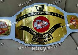 Ceinture de championnat personnalisée des Kansas City Chiefs du Super Bowl LVIII en laiton 2MM