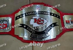 Ceinture de championnat personnalisée des Kansas City Chiefs du Super Bowl LVIII en laiton de 2MM