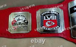 Ceinture de championnat personnalisée des Kansas City Chiefs du Super Bowl LVIII en laiton de 2MM