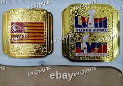 Ceinture de championnat personnalisée des Kansas City Chiefs pour le Super Bowl LVIII en laiton de 2MM