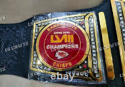 Ceinture de championnat sur mesure des Kansas City Chiefs pour le Super Bowl LVIII en laiton 2MM