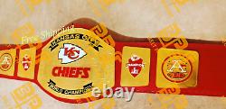 Ceinture de fan de football de championnat du Super Bowl des Kansas City Chiefs en taille adulte - Réplique