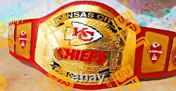 Ceinture de fan de football de championnat du Super Bowl des Kansas City Chiefs en taille adulte - Réplique