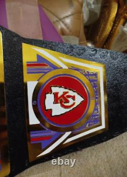 Ceinture en cuir du championnat du Super Bowl LVIII de la NFL Kansas City Chiefs, taille adulte 2mm