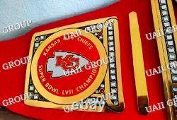 Championnat de la NFL de la ceinture Super Bowl 57 des Kansas City Chiefs, taille adulte LIV/LVII.
