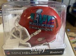 Champions du Super Bowl 57, Casque Mini Speed Riddell des Kansas City Chiefs