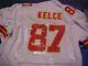 Chefs Kelce 87 Superbowl 58 Maillot Blanc Nike Homme Sur Le Terrain Cousu Kc Xxl 2xl