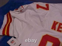 Chefs Kelce 87 Superbowl 58 Maillot Blanc Nike Homme Sur Le Terrain Cousu KC XXL 2XL