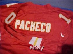 Chefs Pacheco 10 Superbowl 57 Maillot Rouge Nike Homme XXL Stitched KC sur le terrain 2XL