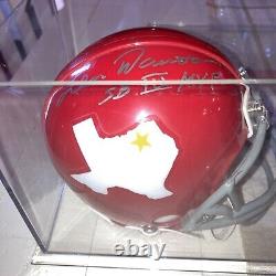 Dallas Texans Len Dawson A Signé NFL Mini Casque Jsa Coa Super Bowl Auto Chiefs