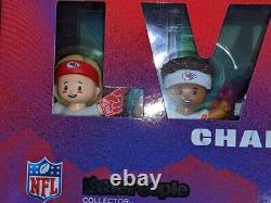 En français, le titre serait : Ensemble d'erreur du champion du Super Bowl LVII des Little People de Mattel 2023 - Kansas City Chiefs
