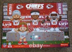 En français, le titre serait : Ensemble d'erreur du champion du Super Bowl LVII des Little People de Mattel 2023 - Kansas City Chiefs