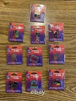 Ensemble exclusif de 10 épinglettes du Super Bowl 57 de 2023 - Chiefs Eagles le 2/12/23
