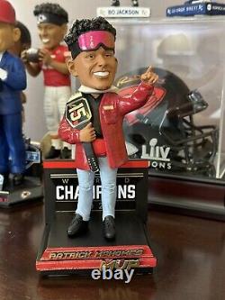 Figurine Bobblehead de la ceinture de championnat Super Bowl LIV de PATRICK MAHOMES des Kansas City Chiefs