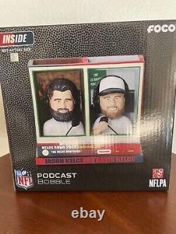 Figurine de podcast Jason Kelce & Travis Kelce CHIEFS & EAGLES FOCO NOUVEAUX CHAMPIONS