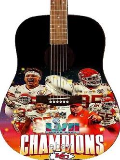 Guitare personnalisée des Kansas City Chiefs pour le Super Bowl