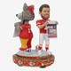 Harrison Butker Et Kc Wolf Chiefs Bobblehead Double Spinner Super Bowl Consécutifs