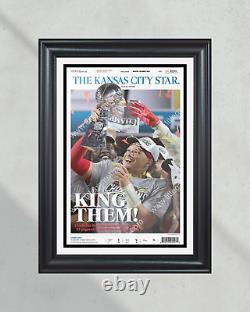 Impression encadrée de la couverture du journal du Super Bowl LIV des Kansas City Chiefs de 2020 à Arrowhead St.