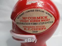 Kansas City Chiefs 1969 Super Bowl IV Mccormick Decanter Bottle Nouveau