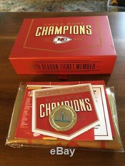 Kansas City Chiefs 2020 Billets De Saison Membre Boîte-cadeau Super Bowl Drapeau Des Champions