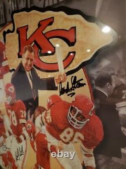 Kansas City Chiefs Authentic Signé Super Bowl Lithographie Affiche De Photo 1970 Rare