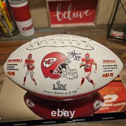 Kansas City Chiefs Commemorative Super Bowl LIV Signé par Travis Kelce Beckett