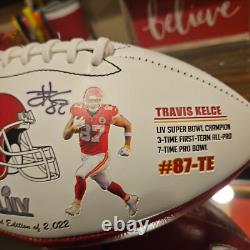 Kansas City Chiefs Commemorative Super Bowl LIV Signé par Travis Kelce Beckett