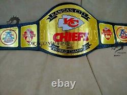 Kansas City Chiefs Football NFL Championship Belt Super Bol LVII 2023 2mm Brass