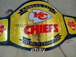 Kansas City Chiefs Football NFL Championship Belt Super Bol LVII 2023 2mm Brass