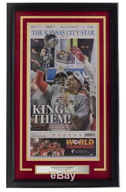 Kansas City Chiefs Framed 18x30 3 Février 2020 Super Bowl 54 Kansas City Star Paper